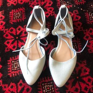 Baby blue flats